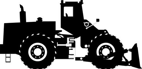 tractor silhouette vector