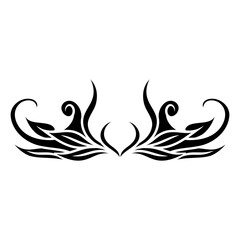 leaf floral swirl element