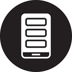 mobile phone glyph icon