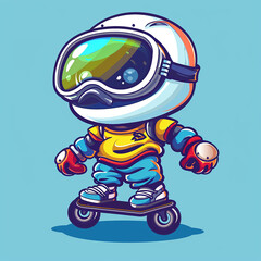 Obraz premium Rendered photos of Illustrate a cute groovy cartoon themed T-shirt design made with generative AI 