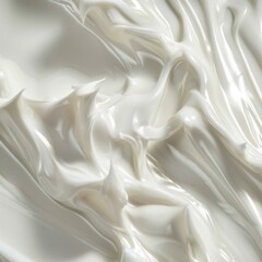 Obraz premium A close-up image showcasing the luxurious, creamy texture with soft peaks and smooth surface, capturing the essence of richness and elegance in every detail.
