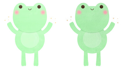 Cute Green Frog Cartoon illustration Green Toad Cartoon Happy Frog Smiley Frog Character Frog Mascot