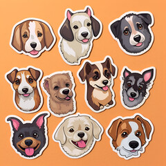 Fototapeta premium Collection of dogs