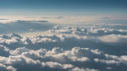 Naklejka premium White clouds with blue sky background