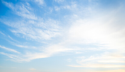 Obraz premium Nature Sky Cloud Blue Background Paronama Web Cloudy summer Winter Season Day, Light Beauty Horizon Spring Brigth Gradient Calm Abstract Backdrop Air Nature View Wallpaper Landscap Environment.