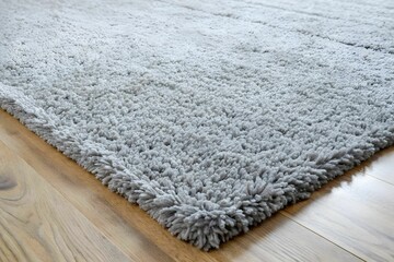 Grey Rug on Wooden Floor