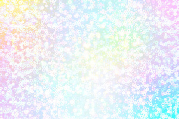 Soft pastel rainbow glitter background（淡いきれいなオーロラ色のキラキラ背景）