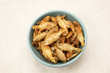 Wader Crispy or Fried Fish, Indonesian food
