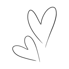 illustration of a heart Valentine’s Hearts Doodle Romantic Drawn