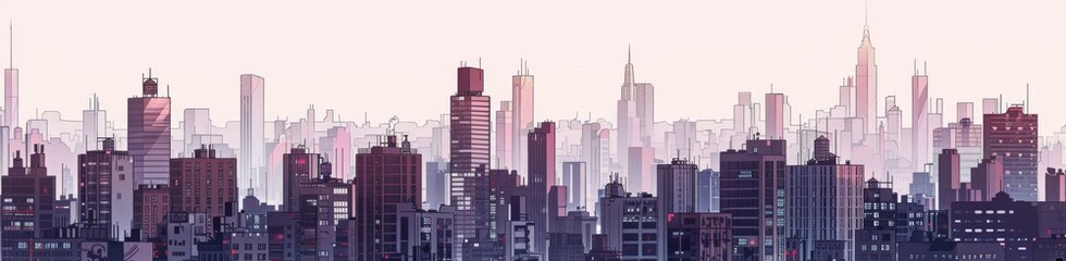 Fototapeta premium cityscape on a white background