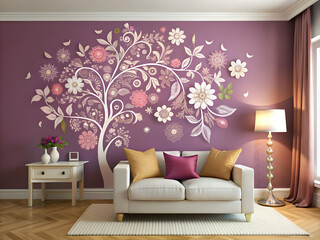 Abstraction wallpaper for interior wall