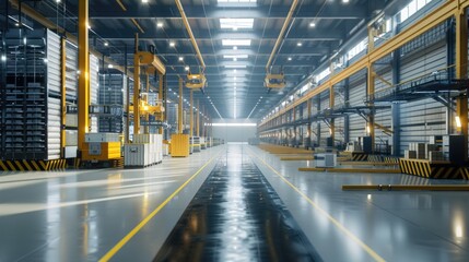 Obraz premium Eco-Friendly Distribution Center: Sustainable Solutions for Modern Logistics