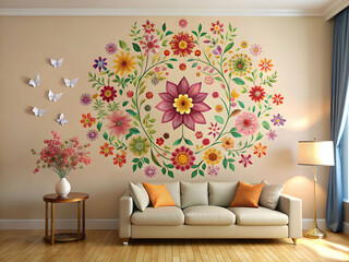 Abstraction wallpaper for interior wall