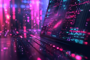 laptop with computer errors. generative ai