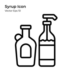 Syrup Icon in Line Style. Syrup Line Illustration.