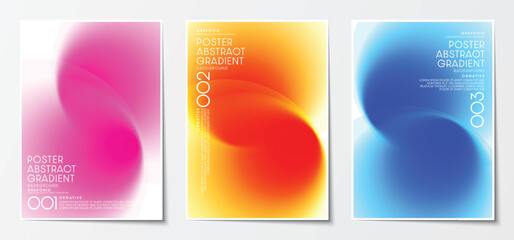 Overlapping circles gradient blurred colorful. Modern abstract graphic backgrounds for poster and cover design templates. Vector illustration