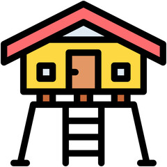 Lodge, cabin, rural, lodges, buildings Icon