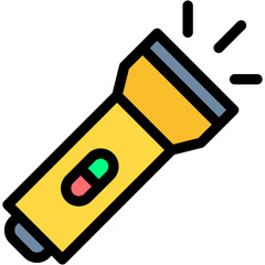Flashlight, light, Tools and utensils, illumination Icon