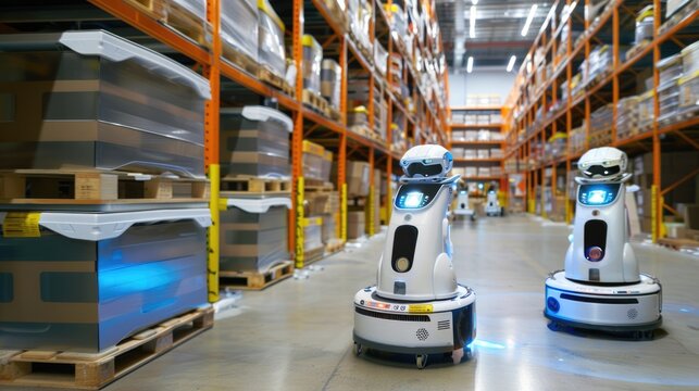 Harmonious Integration of Collaborative Robots and Human Workers in a Tech-Driven Warehouse Unveiling AI Advancements in Logistics