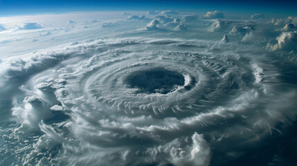Satellite View of a Massive Supercell. This awe-inspiring image, captured from a meteorological satellite, showcases a massive supercell storm.
