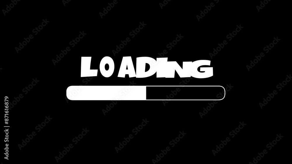 Poster loading text message with progress bar