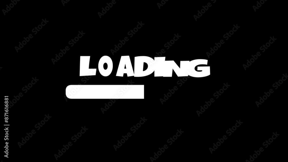 Poster loading text message with progress bar