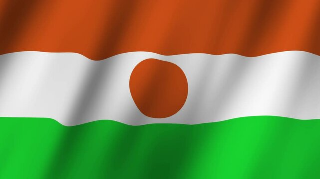Flag of Niger Waving Animated VIdeo Background