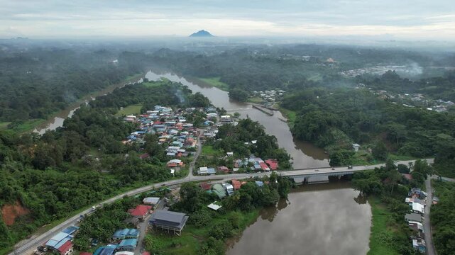 The Batu Kitang River and Surrounding Villages