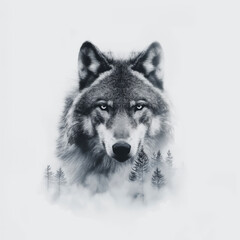 Obraz premium Wolf wallpaper. Wolf poster