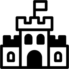 Fototapeta premium Sand Castle, Toy, Childhood, Summertime, Medieval, Buildings Icon