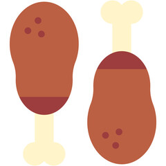 Chicken Thighs, Meat ,Fast Food, Junk Food,  Fattening, Food Icon