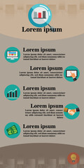 Infographic hand drawn professional steps With fullcolor. Vector Illustrations, EPS 10