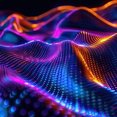3d abstract neon flowing wave backgrounds