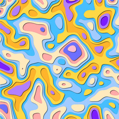 COLORFUL 3D TEMPLATE ABSTRACT PAPER CUT PATTERN DESIGN FLAT PASTEL COLOR FOR WALLPAPER BACKGROUND ELEMENT VECTOR 