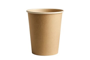 plain brown paper cup isolated on transparent or white background, cut out, clipping path, ideal for eco-friendly and minimalist beverage solutions, PNG