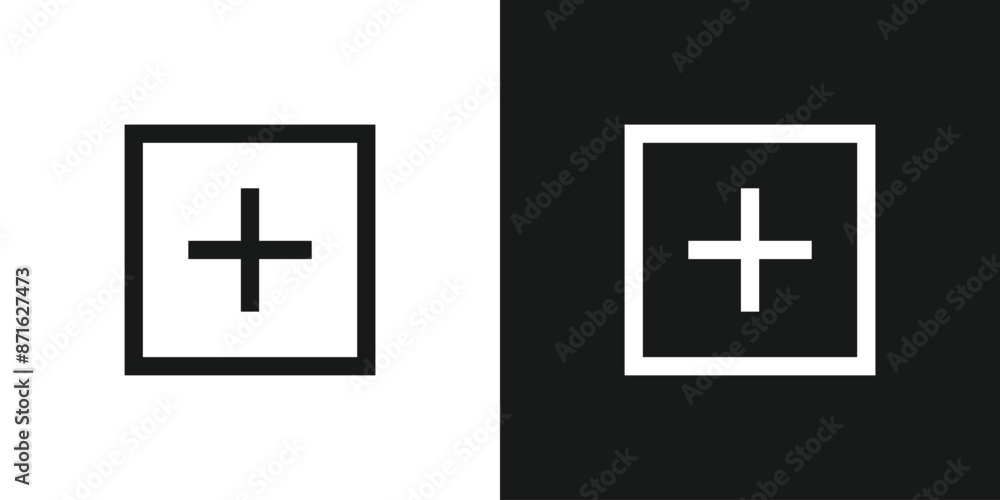 Poster new, plus, add icon button. set of plus icons.create icon symbol. vector illustration