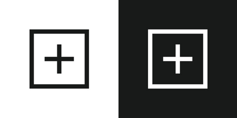 New, Plus, Add icon button. Set of plus icons.Create icon symbol. Vector illustration