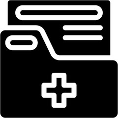 Obraz premium Folder, Medical Prescription, Health Report, Medical Record, Healthcare And Medical, Pharmacy Icon