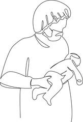 nurse with newborn baby