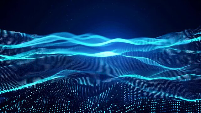 Digital Waves in Blue