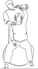 osteopath treating an elderly woman