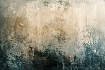 A wall with a lot of paint splatters and cracks