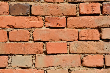 Detail of an old black brick wall