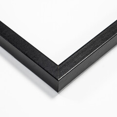 A close up of an art picture frame moulding on a white isolated background