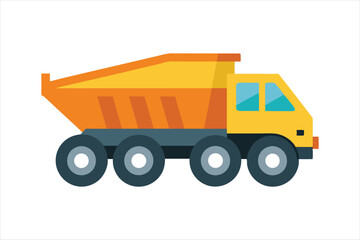 Articulated Hauler construction vehicle Vector artwork illustration