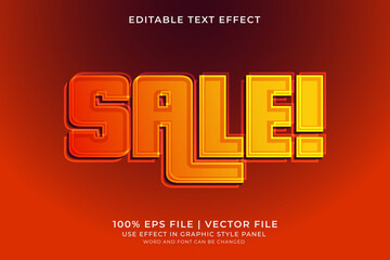 3d text effect On Sale! editable vector. Text effect about promos and sales. Can be used for content, banners, flyers and social media posts