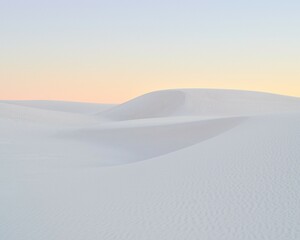 Unusual natural landscapes in White Sands Dunes in New Mexico, USA