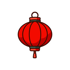 red chinese lantern. traditional festival element vector illustration template design