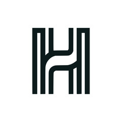 letter H line professional logo vector illustration template design