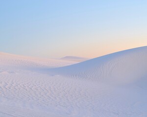 Unusual natural landscapes in White Sands Dunes in New Mexico, USA
